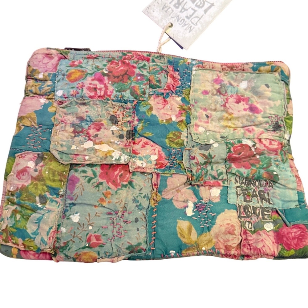 Magnolia Pearl OOAK Floral Patchwork Zipper Bag Coin Pouch NWT COLLECTOR ALERT